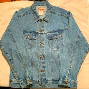 Wrangler Rugged Wear Denim Jacket Size Large